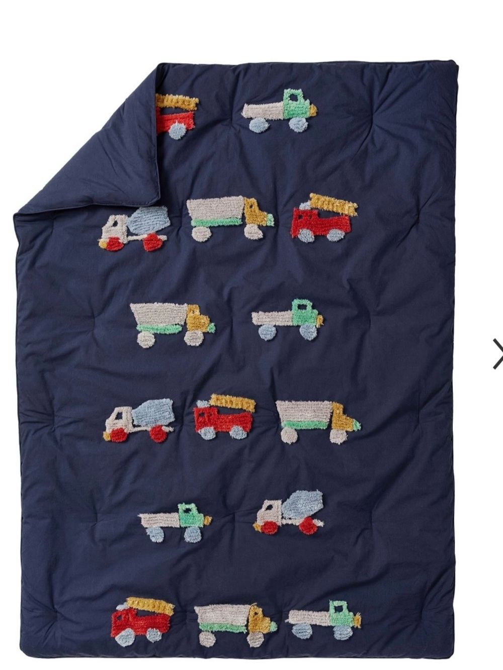 Pottery Barn Candlewick Trucks Toddler Baby Comforter 36" X 50", like new